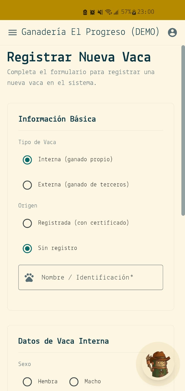 Perfil de animal en GenGanadero